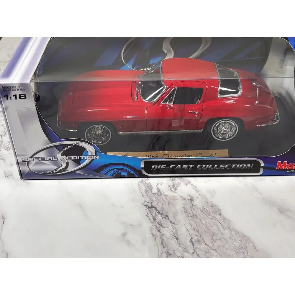 Maisto 1965 Chevrolet Corvette Chevy Red 1:18 Diecast Model Special Edition New
